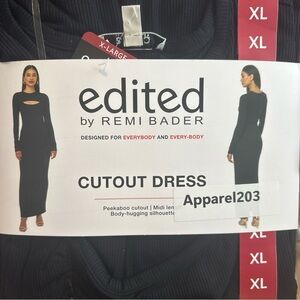 Edited by Remi Bader Women's Cutout Dress Size XL Black